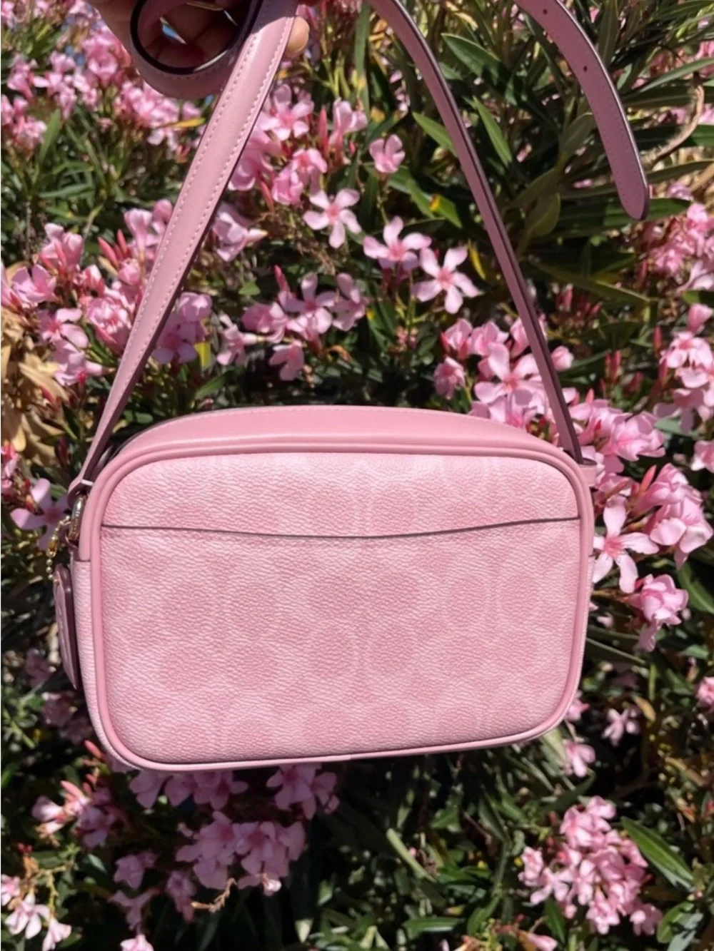 Coach Signature Mini Jamie Powder Pink Crossbody